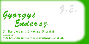 gyorgyi endersz business card